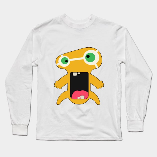 Cartoon yellow monster Long Sleeve T-Shirt by AndreKENO